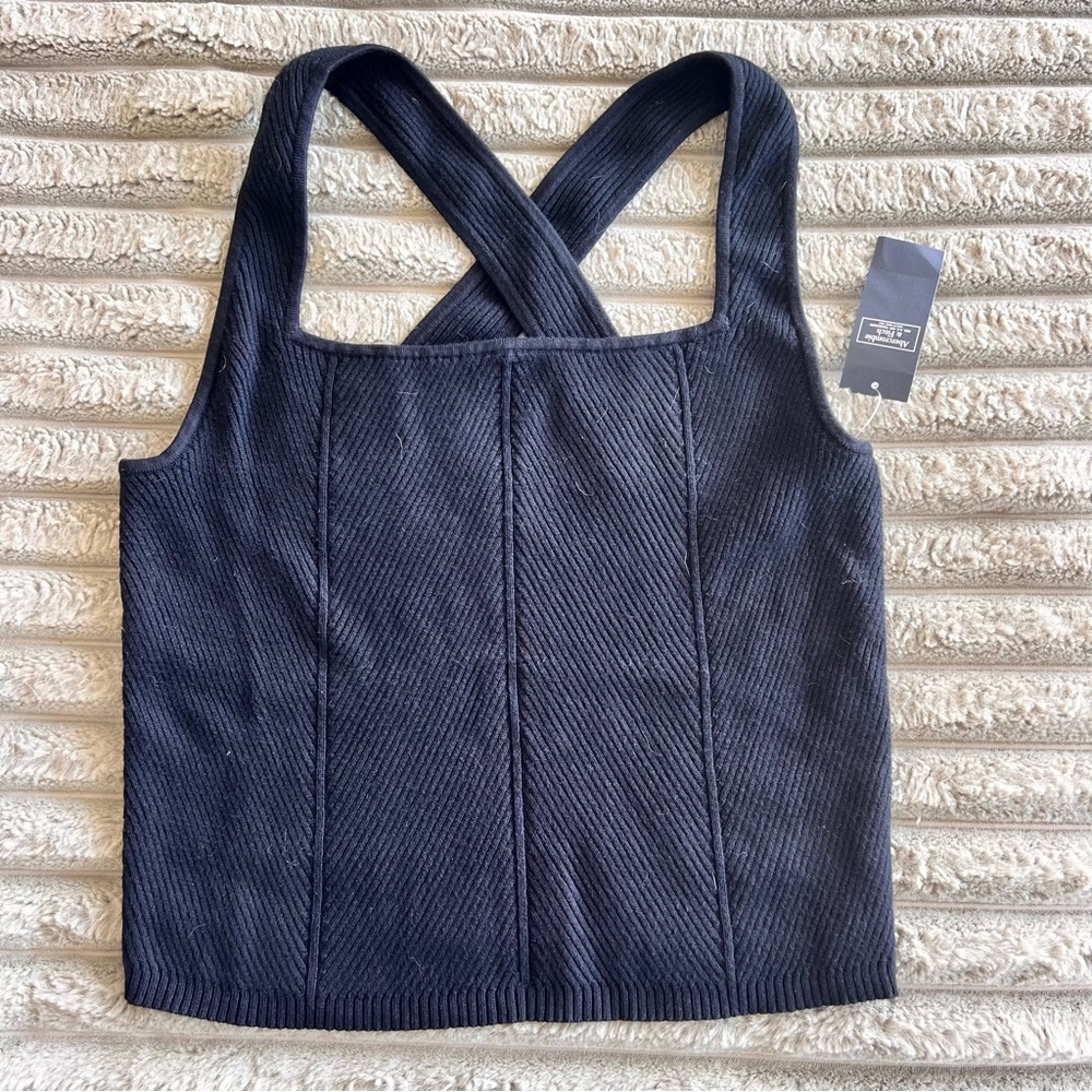 Abercrombie & Fitch New With Tags Black Sweater Tank- XL